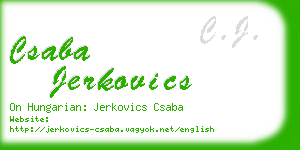 csaba jerkovics business card